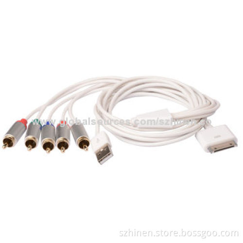 30-pin Dock Connector to Component AV Cables with USB